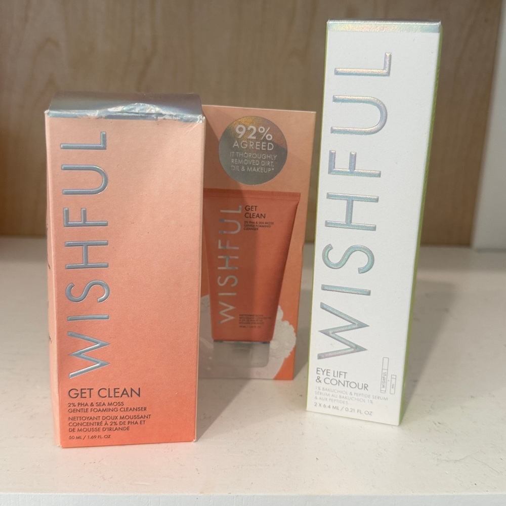 Wishful Get Clean Cleanser and Eye Lift & Contour